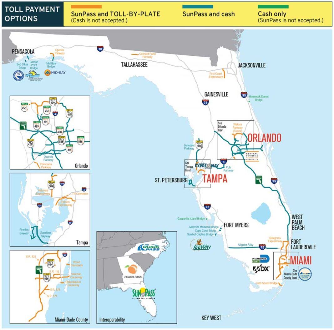 Betalvägar I Florida: Toll-by-plate I Alla Lägen 🚗 · Florida.nu